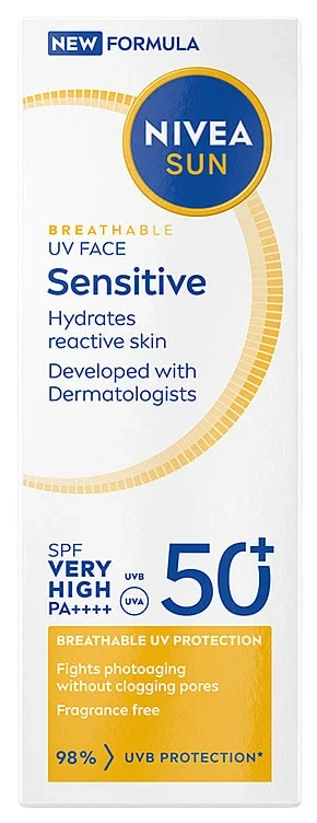 Nivea Sun Spf50+ Face Sensitive Cream 40ml