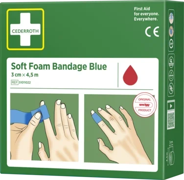 Soft Foam Bandage Blue 3cmx4.5m