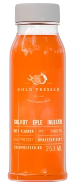 Cold Pressed Gulrot Eple Ingefær 250ml