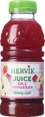 Eple & bringebærjuice 0,33 L Hervik