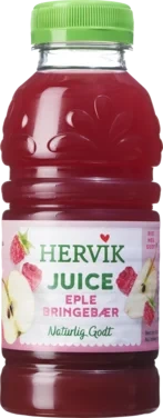 Eple & bringebærjuice 0,33 L Hervik