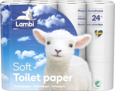 Lambi Toalettpapir Soft 150 Ark 24pk Hvit