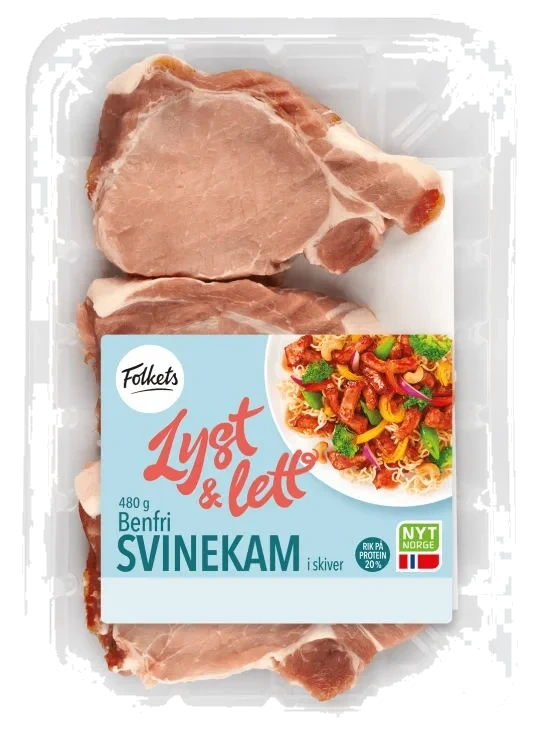 Svinekam Benfri 480g 3pk Folkets