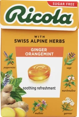 Ricola Ginger Orangemint Sukkerfri 50g