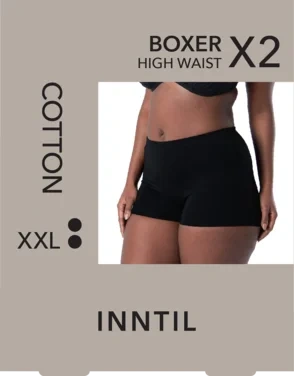 Women's Boxer, 2-pack, Black, Xxl