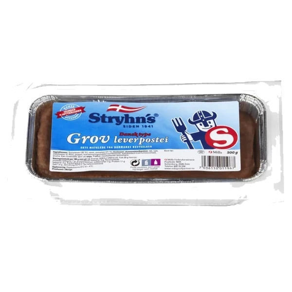 Stryhn´s Dansk Grov Leverpostei 500g