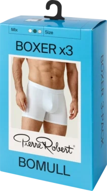 Cotton Boxer Men X3 Sea/white/grey S
