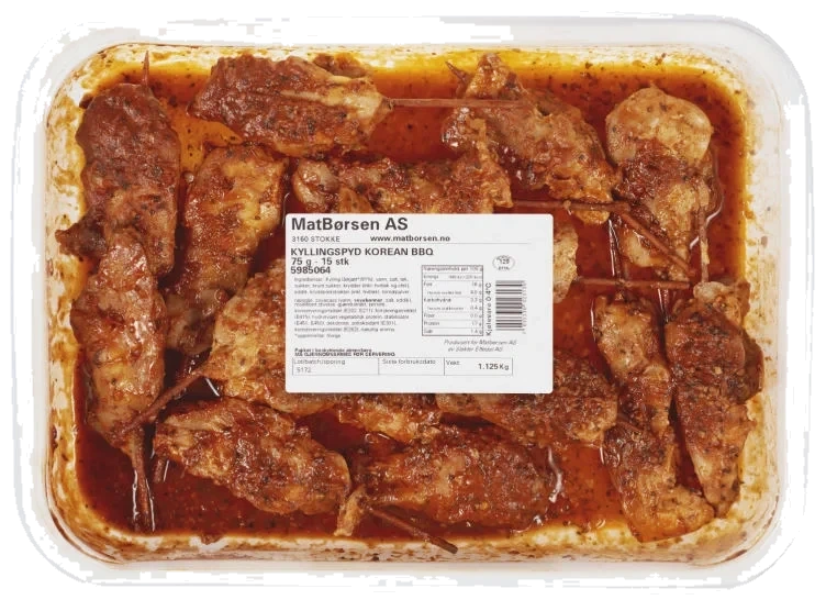 Kyllingspyd Korean Bbq 15x75g