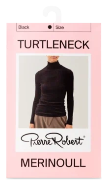 Wool Turtleneck Women Jet Black Xxl