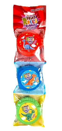 Fruit Rolls Bubble Gum 3x18g