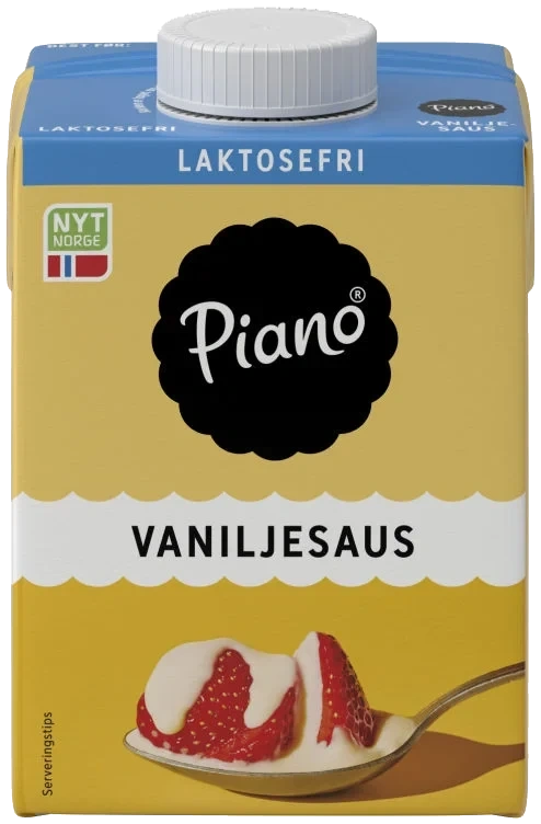 Piano Vaniljesaus Laktosefri 1/2l Tine