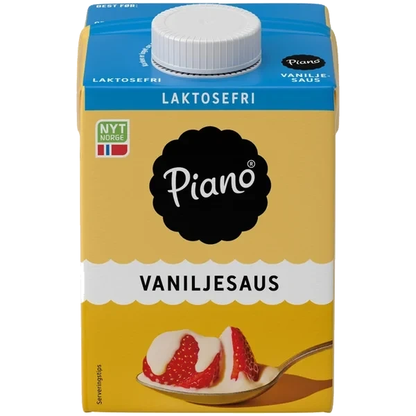 Piano Vaniljesaus Laktosefri 1/2l Tine