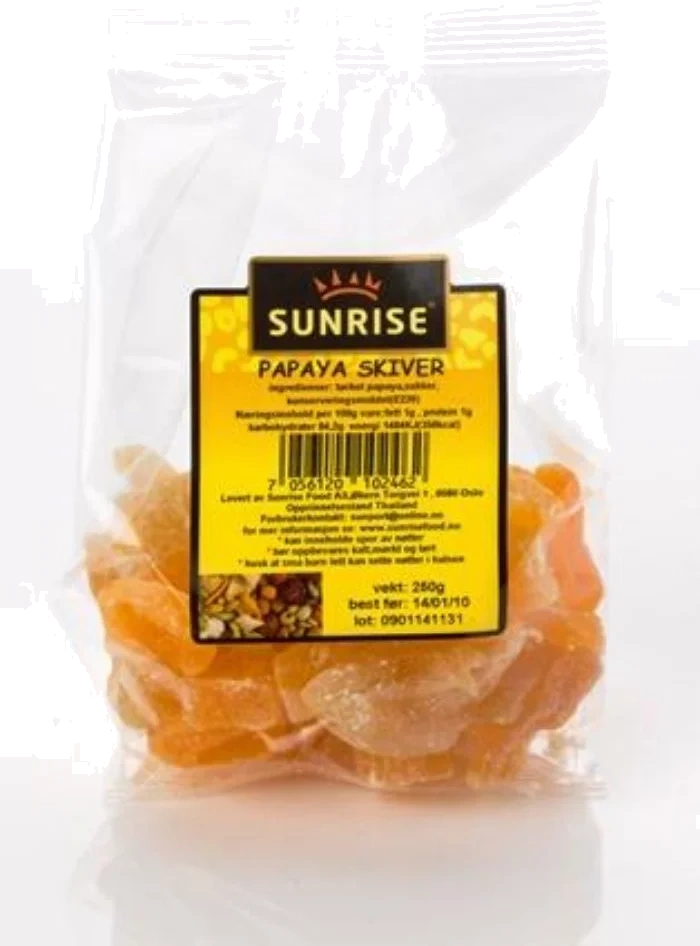 Sunrise Papaya-Skiver 175g