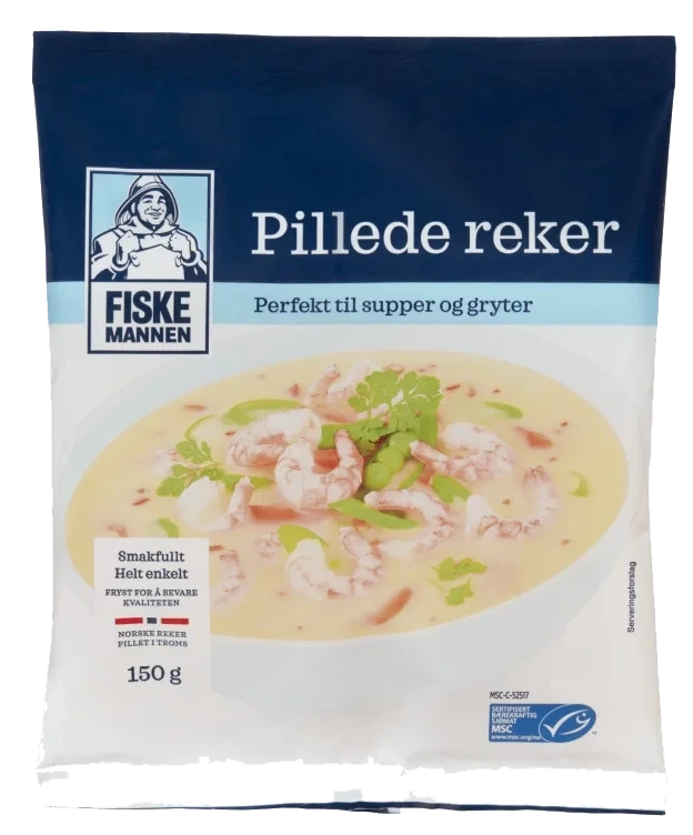 Reker Msc Pillede Kokte 150g Fiskemannen