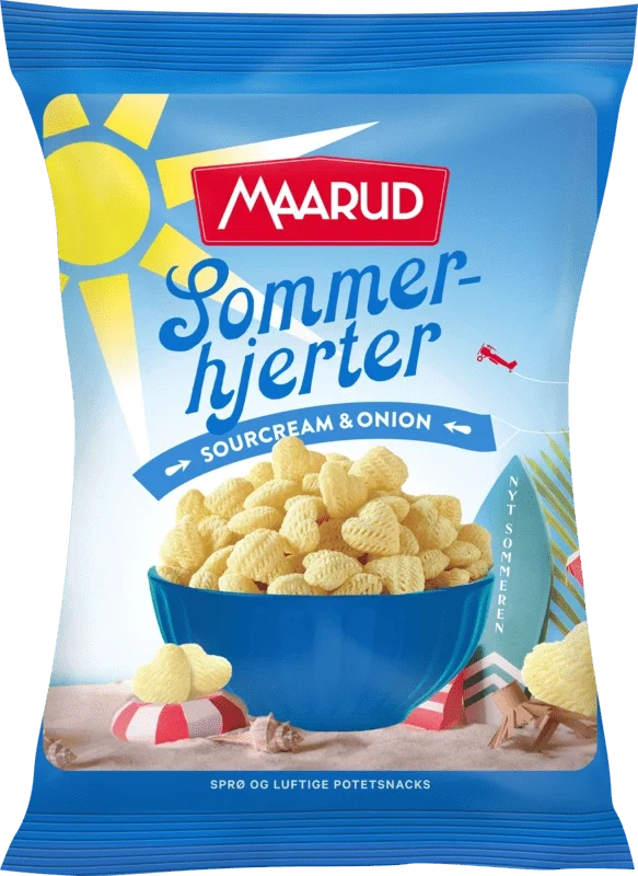 Maarud Sommerhjerter Sourcream & Onion 120g