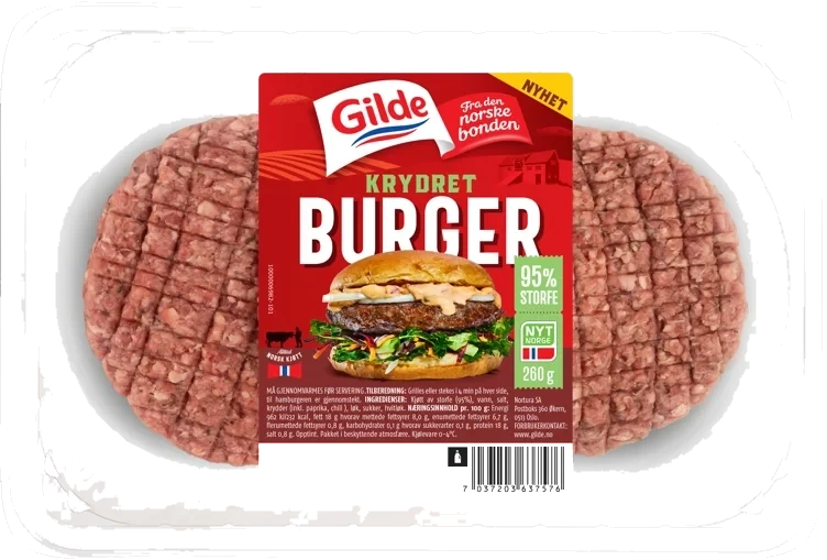 GILDE HAMBURGER 260 g krydret