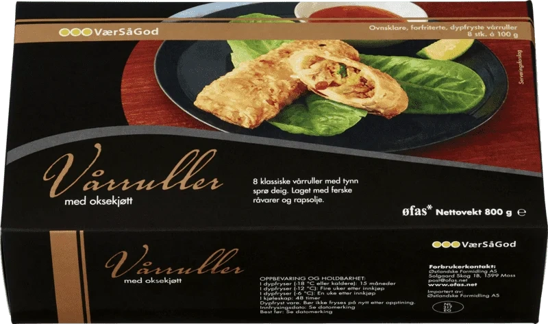 Værsågod Vårruller med Oksekjøtt 800g