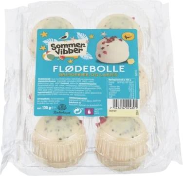 Flødebolle Bringebær&Lakris 6stk Bakehuset