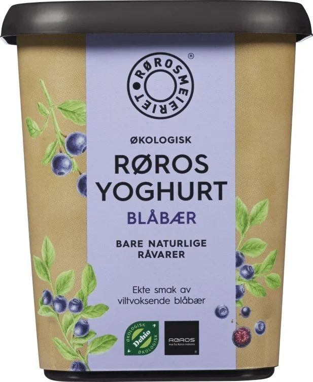 Øko Røros Yoghurt Blåbær Beger 500g