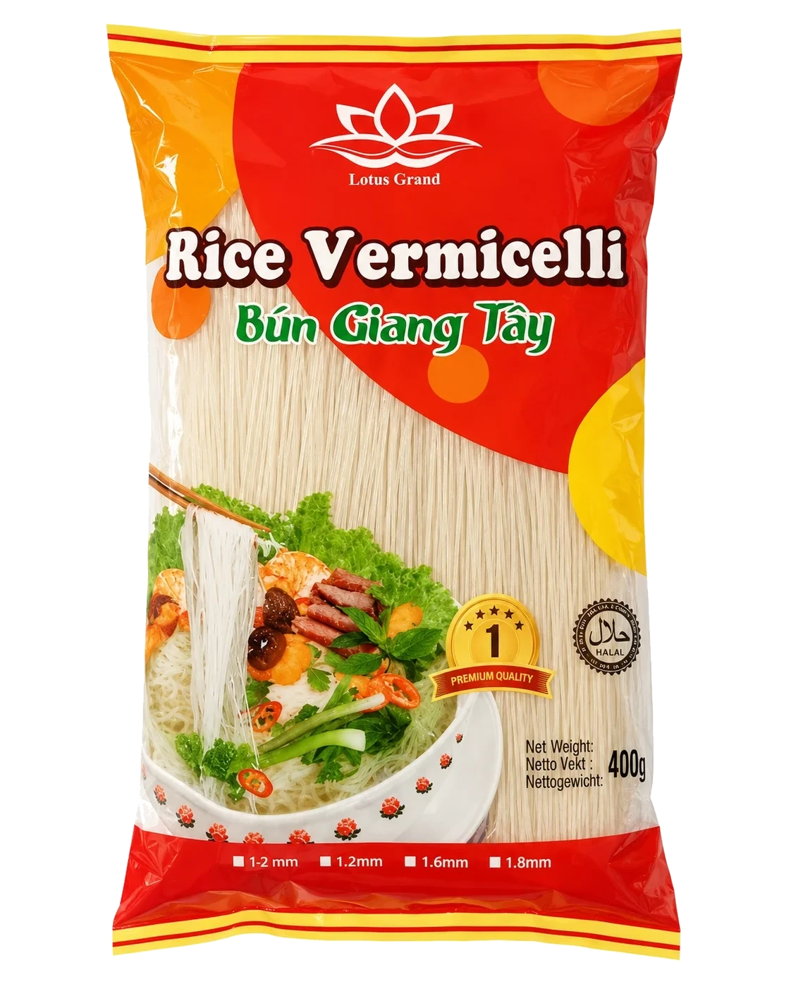 Rice Vermicelli 0.8mm 400g Lotus