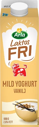 Laktosfri mild yoghurt vanilj 2.6%