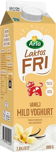 Laktosfri mild yoghurt vanilj 2.6%