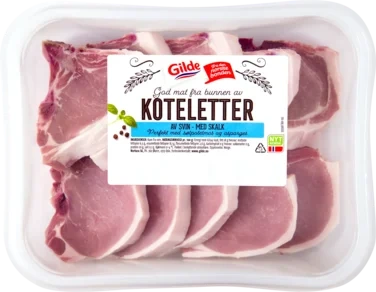 Svinekoteletter m/Skalk 1,8kg Pk