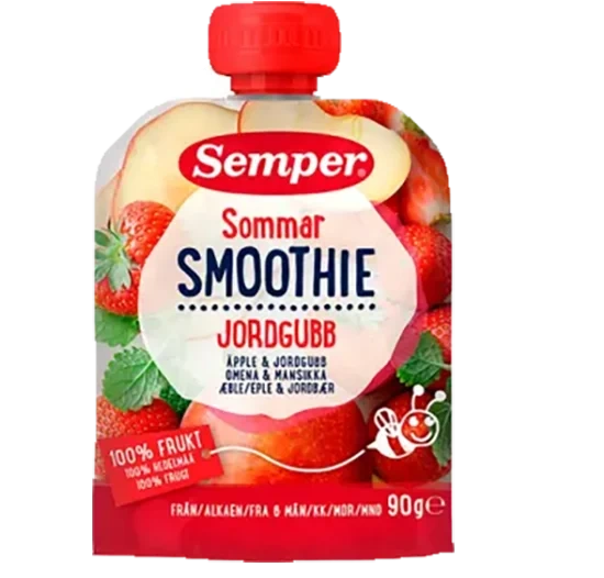 Semper Smoothie Jordbær 90g
