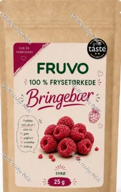 Fruvo Frysetørket Bringebær 25g