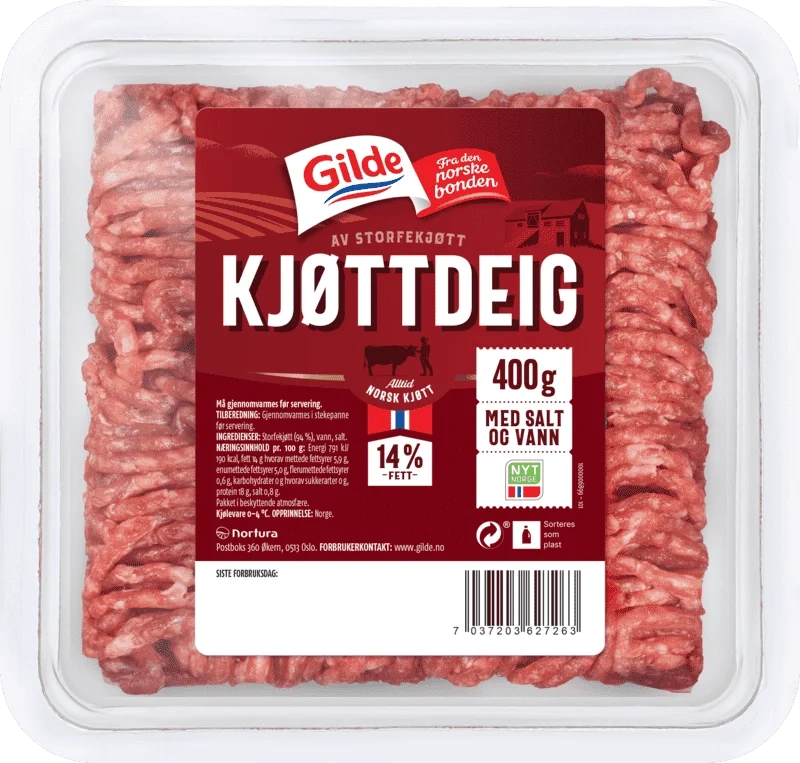 Gilde Kjøttdeig av Storfe 14% 400g