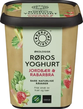 Røros Yoghurt Jordbær Økol. 500g Rørosmeieriet