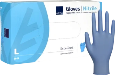 Engangshanske Abena Excellent Ultra Protection l Blå Nitril