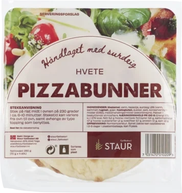 Pizzabunn Hvete 4x70g