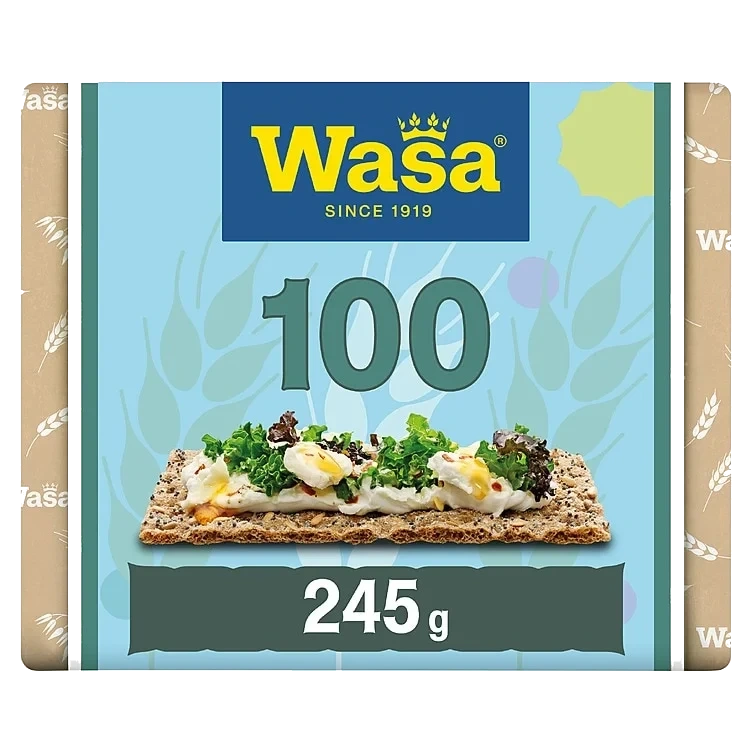 Wasa Knekkebrød 100 Frø & Havsalt 245g