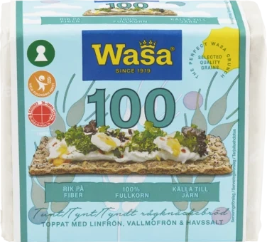 Wasa Knekkebrød 100 Frø & Havsalt 245g