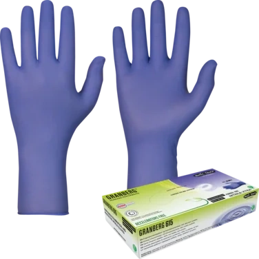 Engangshanske Soft Nitril Pudderfri Akselratorfri Indigo Farge 29.5 Cm Lengde Størrelse S