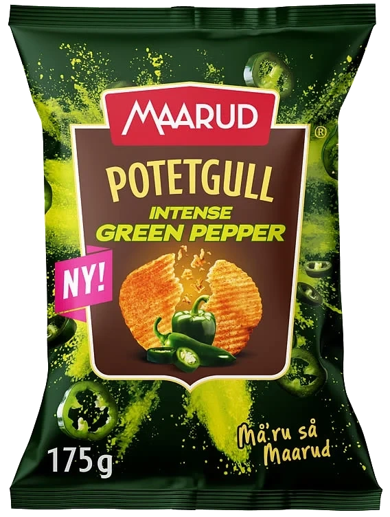 Potetgull 175 g Green pepper crunch Maarud