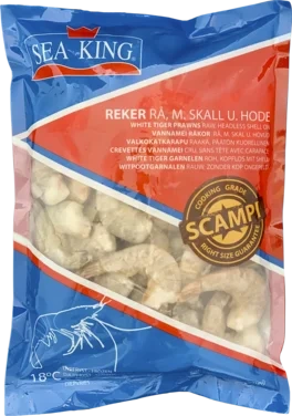Scampi 16/20 Rå med Skall uten Hode Vm