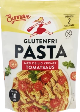 Pasta m/Tomatsaus Gl.Fri 163g Synnøve
