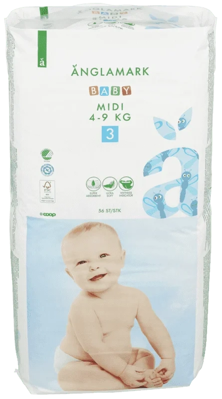 Änglamark Diaper Midi 3 56stk