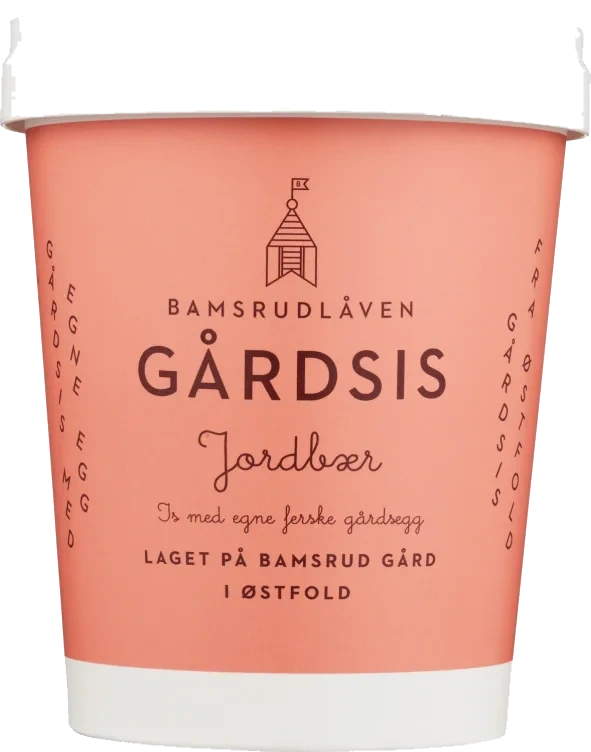 (kopi)Bamsrudlåven Gårdsis Iskrem Jordbær Bamsrudlåven Gårdsis Jordbær