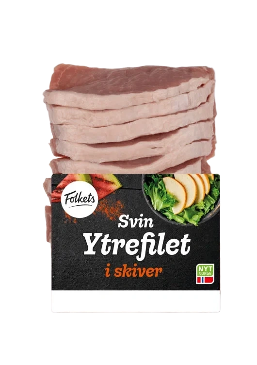 Svin Ytrefilet skivet Ca900g Folkets