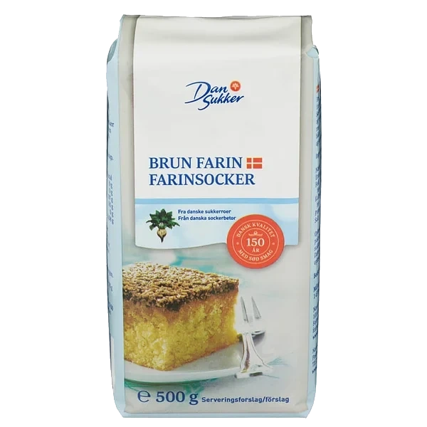 Farin Brun  500g Dansukker