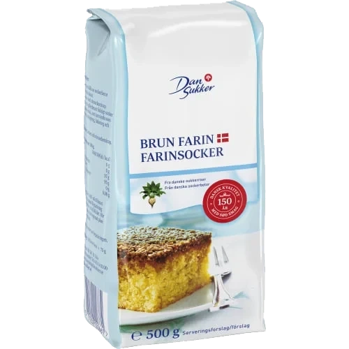 Farin Brun  500g Dansukker