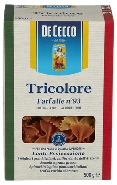 Farfalle Tricolore 500g De Cecco