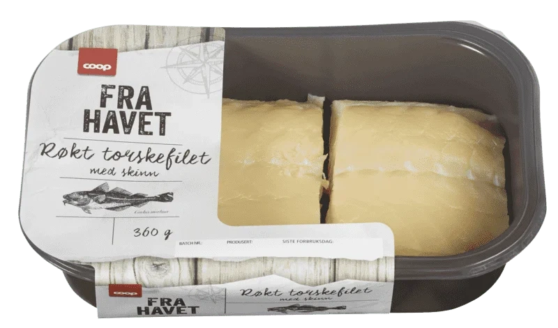 Coop Røkt Torsk med Skinn 360g