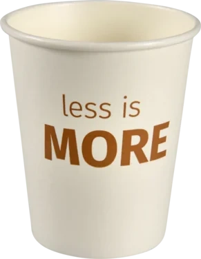 Kaffebeger Lessismore 9,1cm Ø8cm 24 Cl/8 oz Hvit Pe/papp