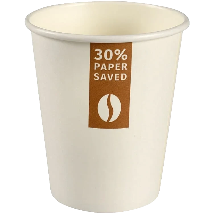 Kaffebeger lessismore hvit 9,1cm q8cm 24cl/8 oz 50stk