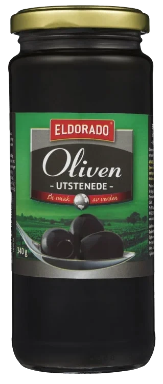 Oliven Sort u/Sten 340g Eldorado