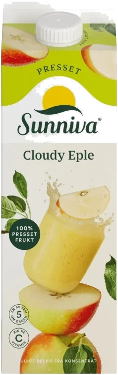 Eplejuice Presset Cloudy 1l Sunniva